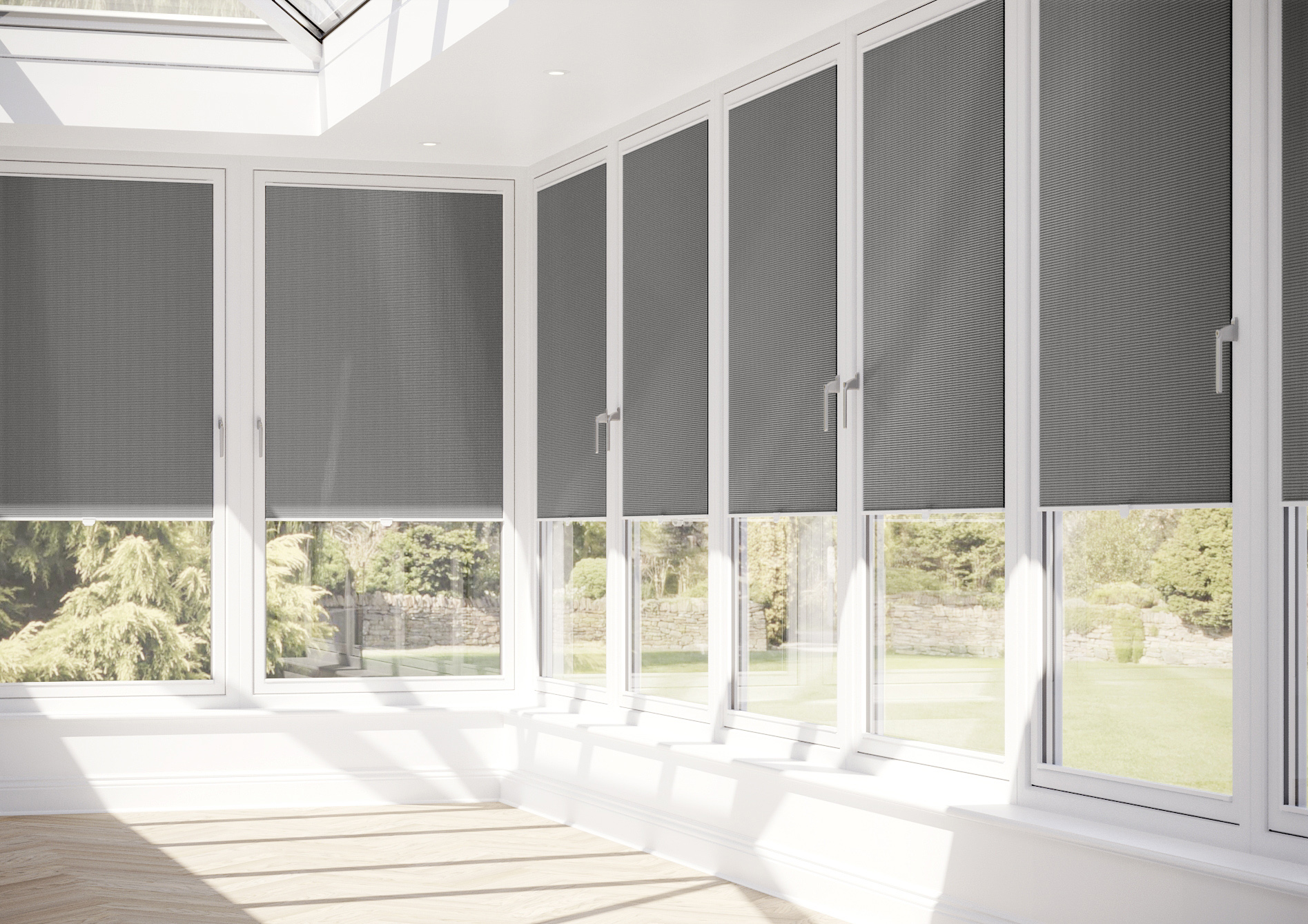 Nocturne (Blackout), Slate Grey - Stick Fit Slim Honeycomb Blind - Image 10